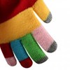 Boss Tech Touch Screen Gloves - Multicolor Rainbow and Gray Tips   GLOVERNBW Image 1