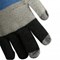 Boss Tech Touch Screen Gloves - Blue and Gray Striped with Gray Tips  BTP-GLV-BLUGRY Image 1