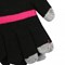 Boss Tech Touch Screen Gloves - Black Glove with Pink Stripes and Gray Tips  GLOVESTRIPEPKBK Image 1