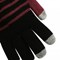 Boss Tech Touch Screen Gloves - Black Glove with Thin Purple Stripes and Gray Tips  GLOVESTRIPEPUBK Image 1