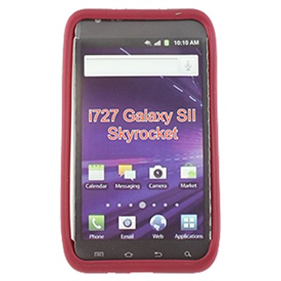 Samsung Compatible Silicone Skin Cover - Dark Red ILS-SAI727-RD