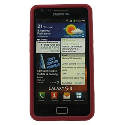 Samsung Compatible Silicone Skin Cover - Dark Red ILS-SAI777-RD