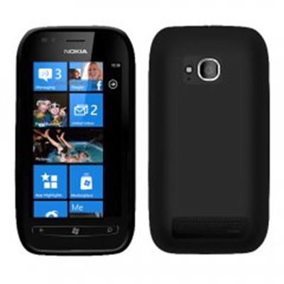 Nokia Compatible Rubberized Protective Cover - Black LUMIA710RUBBK