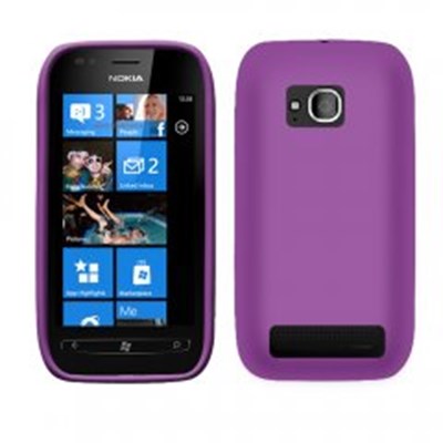 Nokia Compatible Rubberized Protective Cover - Purple LUMIA710RUBPU