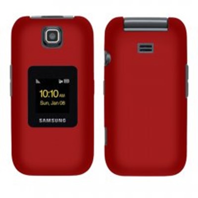 Samsung Compatible Rubberized Protective Cover - Red M370RUBRD