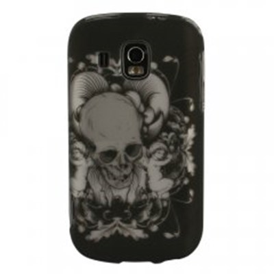Samsung Compatible Rubberized Protective Cover - Skull With Angel M930RUBSKULL