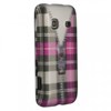 Samsung Compatible Rubberized Protective Cover - Pink And Black Plaid Jacket PREVAILRUBPKBKPLD Image 2