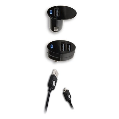 Qmadix 1 Amp USB Mobile Duo Charging Kit - Micro USB   QM-3000-MICROV2