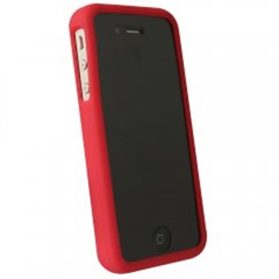Apple Compatible Silicone Gel Cover - Red Basket Weave Pattern SIL4SRD