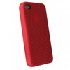 Apple Compatible Silicone Gel Cover - Red Basket Weave Pattern SIL4SRD Image 1
