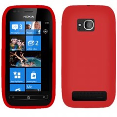 Nokia Compatible Silicone Gel Cover - Red SILLUMIA710RD