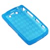 Blackberry Compatible Crystal Skin TPU Cover - Transparent Blue Checkers  TPU-BB9550-TBUD02 Image 1