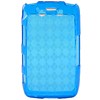 Blackberry Compatible Crystal Skin TPU Cover - Transparent Blue Checkers  TPU-BB9550-TBUD02 Image 2