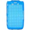 Blackberry Compatible Crystal Skin TPU Cover - Transparent Blue Checkers  TPU-BB9550-TBUD02 Image 2