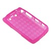 Blackberry Compatible Crystal Skin TPU Cover - Transparent Pink Checkers  TPU-BB9550-TPID02 Image 1