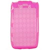 Blackberry Compatible Crystal Skin TPU Cover - Transparent Pink Checkers  TPU-BB9550-TPID02 Image 2