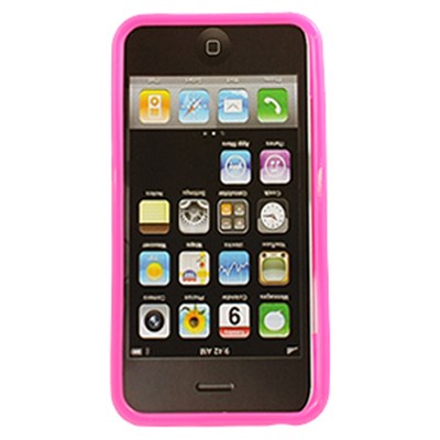 Apple Compatible Crystal Skin TPU Cover - Pink  TPU-IPHONE4G-PI