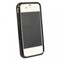 Apple Compatible Leather Textured Pattern TPU Cover  - Solid Black TPU4SBK Image 1