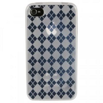 Apple Compatible Checkered Pattern TPU Cover - Clear TPU4SCLCK