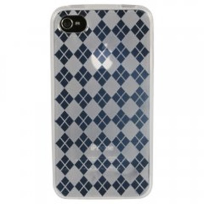 Apple Compatible Checkered Pattern TPU Cover - Clear TPU4SCLCK