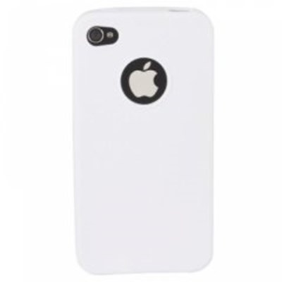 Apple Compatible Leather Textured Pattern TPU Cover - Solid White TPU4SWH