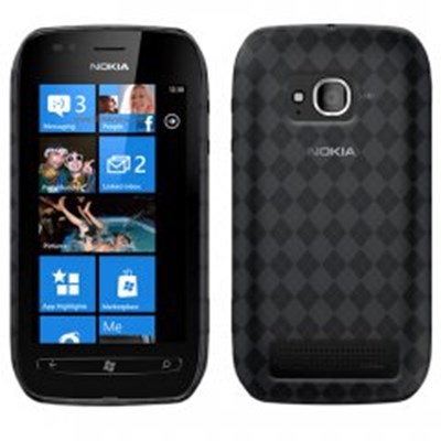 Nokia Compatible Checkered Pattern TPU Cover - Smoke TPULUMIA710SM