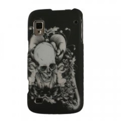 ZTE Compatible Rubberized Protective Cover - Skull with Angel WARPRUBSKULL