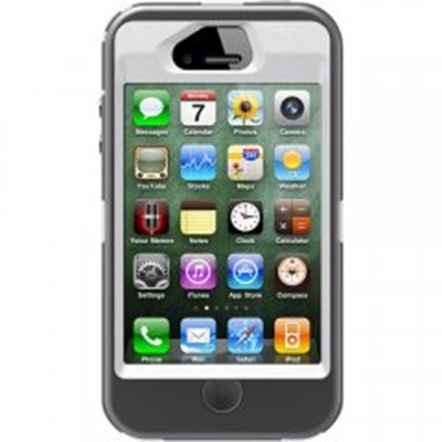 Apple Compatible Otterbox Defender Interactive Rugged Case and Holster - White and Grey 77-18579