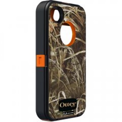 Apple Compatible OtterBox Defender Interactive Rugged Case and Holster - Blaze Orange and Realtree Camo  77-18589