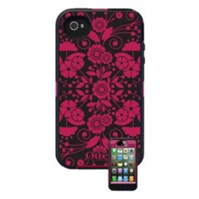 Apple Compatible Otterbox Defender Interactive Rugged Case and Holster - Perennial Black and Peony 77-20409