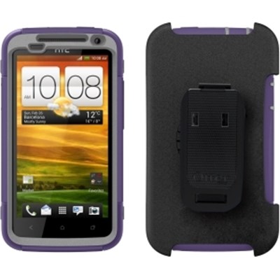 HTC Compatible OtterBox Defender Interactive Rugged Case and Holster - Grape and Gray  77-21742