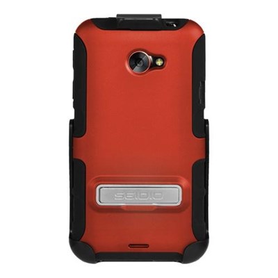 HTC Compatible Seidio Active Case and Holster Combo with Kickstand - Garnet Red  BD2-HK3HTJETK-GR