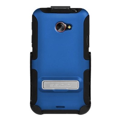 HTC Compatible Seidio Active Case and Holster Combo with Kickstand - Royal Blue  BD2-HK3HTJETK-RB