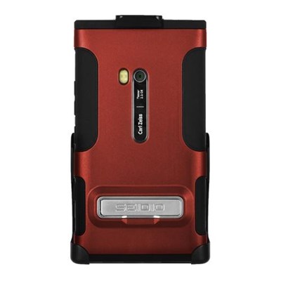 Nokia Compatible Seidio Active Case and Holster Combo with Kickstand - Garnet Red BD2-HK3NK900K-GR