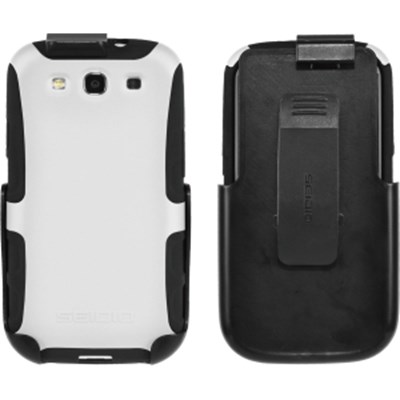 Samsung Compatible Seidio Active Case and Holster Combo - Gloss White BD2-HK3SSGS3-GL