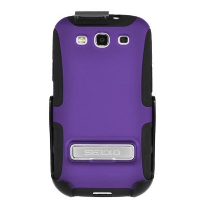 Samsung Compatible Seidio Active Case and Holster Combo with Kickstand - Amethyst  BD2-HK3SSGS3K-PR