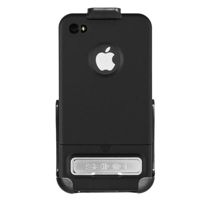 Apple Compatible Seidio Surface Reveal Combo Case and Holster with Kickstand - Black  BD2-HRSIPH4K-BK