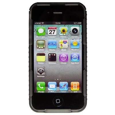 Apple Compatible Nite Ize Connect Slim Durable Case and Clip - Translucent Smoke  CNT-IP4-06TC