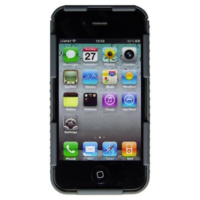 Apple Compatible Nite Ize Connect Slim Durable Case and Clip - Grey  CNT-IP4-09SC