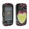 LG Rumor Reflex LN272 Glossy Design Snap-on Cover - Heart with Stars