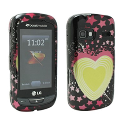 LG Compatible Glossy Design Snap-on Cover - Heart with Stars  FD-LGLN272-G001