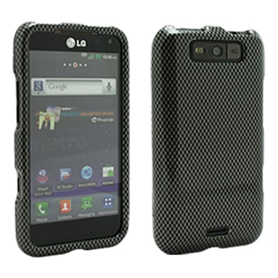 LG Compatible Glossy Design Snap-on Cover - Carbon Fiber  FD-LGMS840-G004