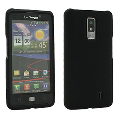 LG Compatible Rubberized Snap-on Cover - Black  FS-LGVS920-RBK