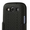 Samsung Compatible Holster and Protective Cover Combo with Rubberized Texture - Black  FXCOVGALAXYSIII Image 1