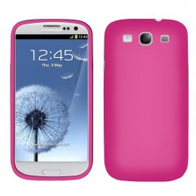 Samsung Compatible Rubberized Protective Cover - Dark Pink GALAXYSIIIRUBDKPK