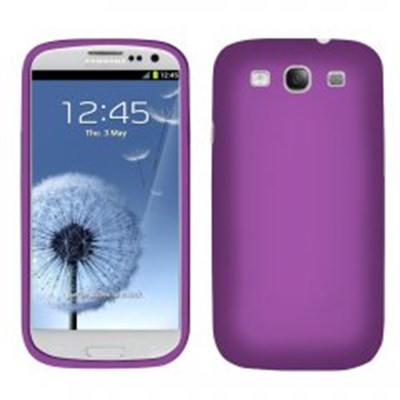 Samsung Compatible Rubberized Protective Cover - Purple  GALAXYSIIIRUBPU