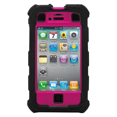Apple Compatible Ballistic Hard Core (HC) Case and Holster - Black and Hot Pink  HA0778-M365