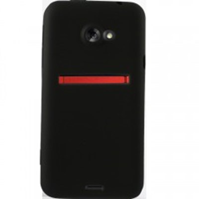 HTC Compatible Silicone Gel Cover - Black SILEVO4GLTEBK