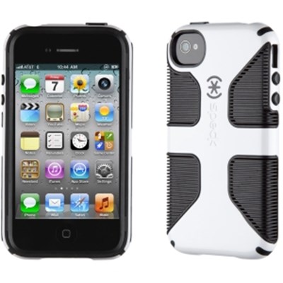 Apple Compatible Speck CandyShell Grip Case - White and Black  SPK-A0800