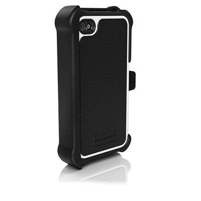 Apple Comapatible Ballistic SG (Shell Gel) MAXX Case and Holster - Black and White  SX0907-M385